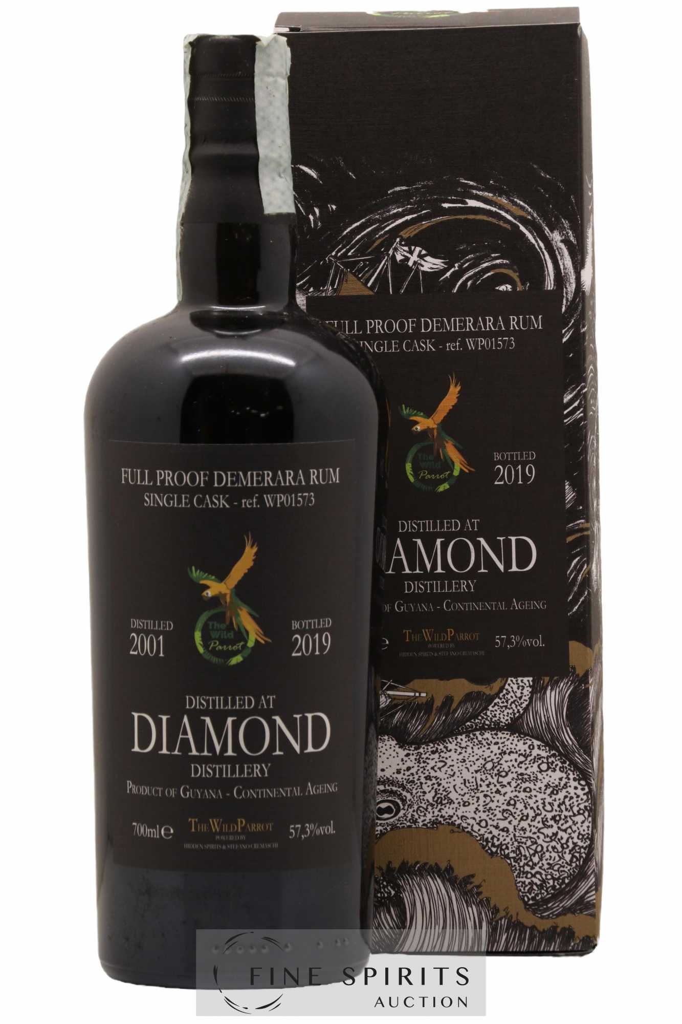 Diamond 2001 Hidden Spirits The Wild Parrot Single Cask n°WP01573 - bottled 2019 Full Proof