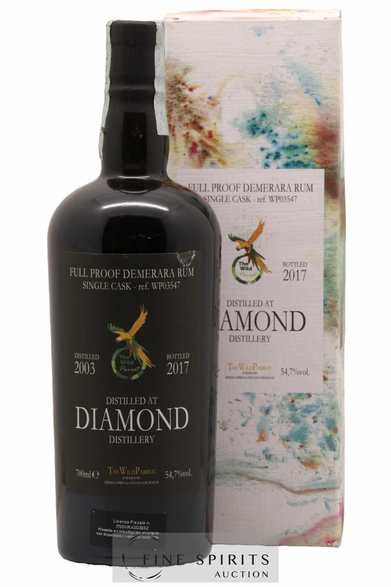Diamond 2003 Hidden Spirits The Wild Parrot Single Cask n°WP03547 - bottled 2017 Full Proof