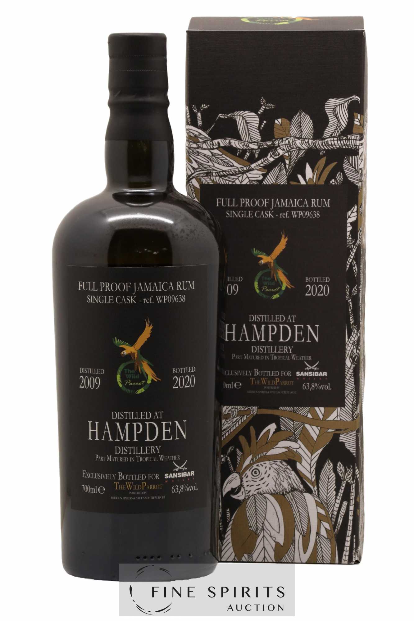 Hampden 2009 Hidden Spirits The Wild Parrot Single Cask n°WP09638 - bottled 2020 Sansibar Full Proof