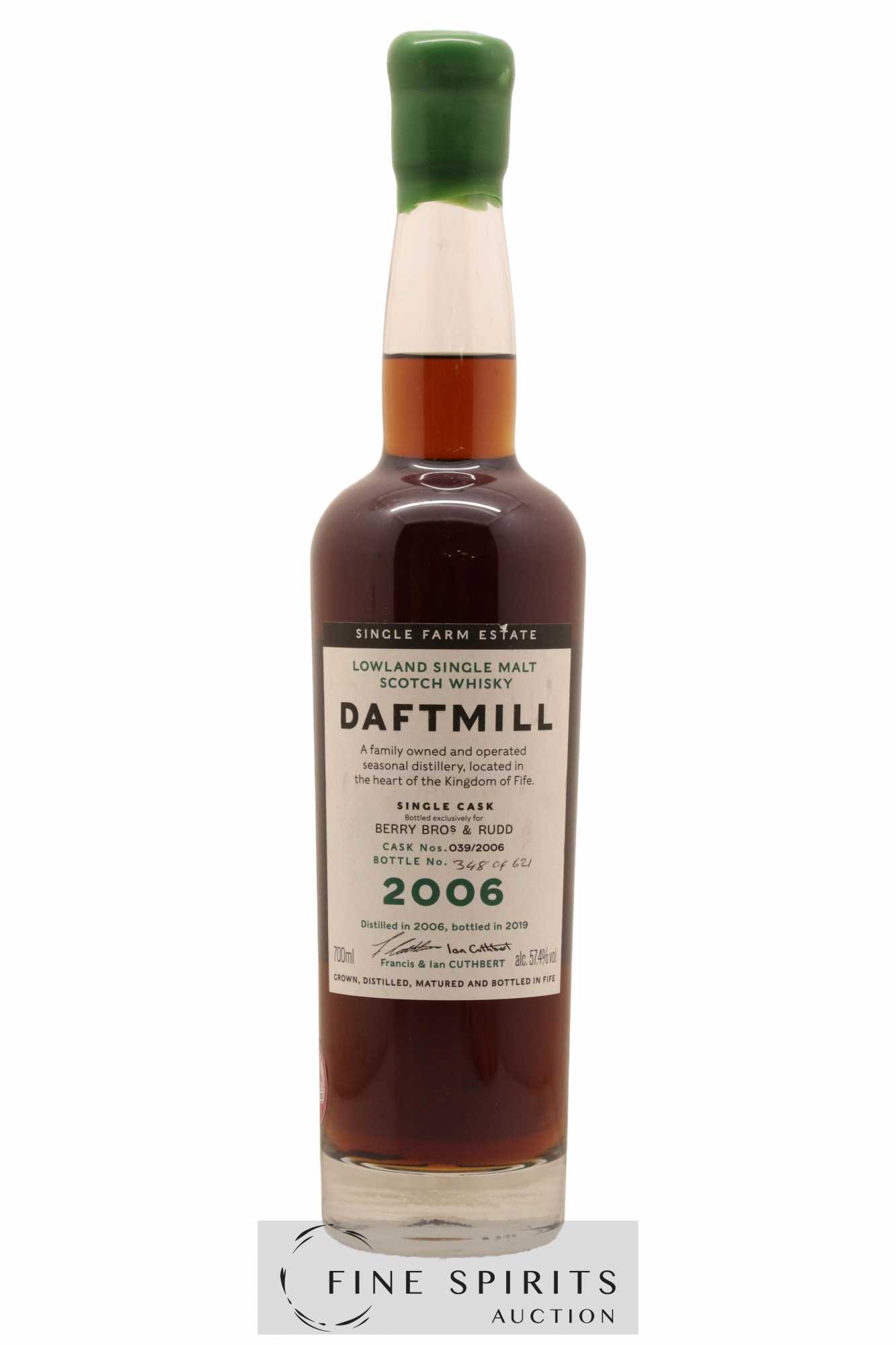 Daftmill 2006 Of. Single Cask n°039-2006 - One of 621 - bottled 2019 Berry Bro's & Rudd