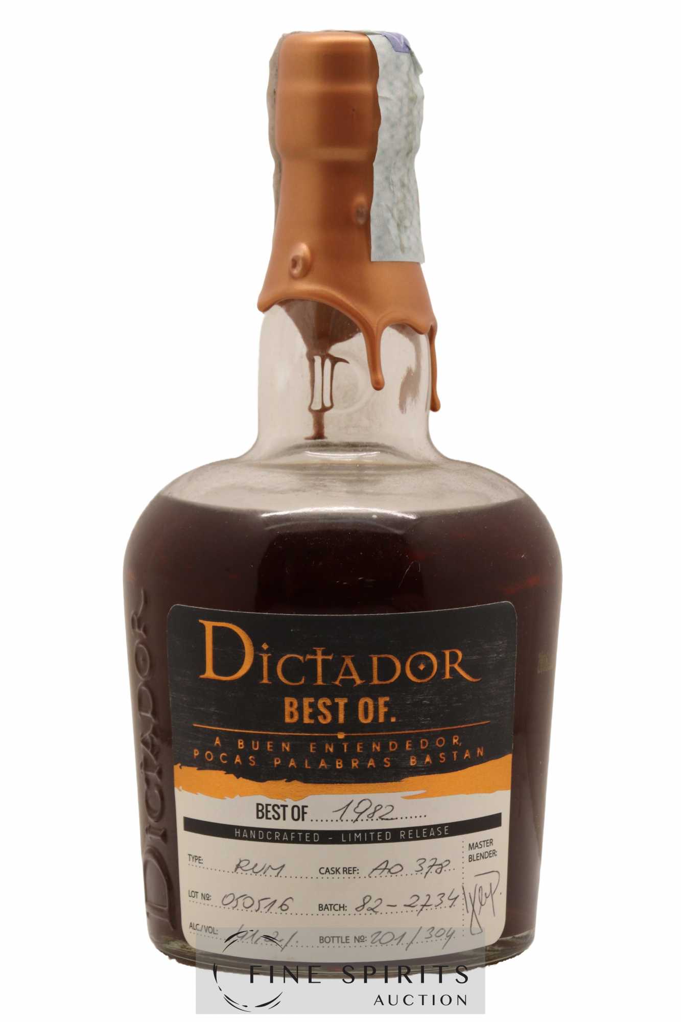 Dictador 1982 Of. A Buen Entendedor Cask AO 378 - One of 304 Best Of.