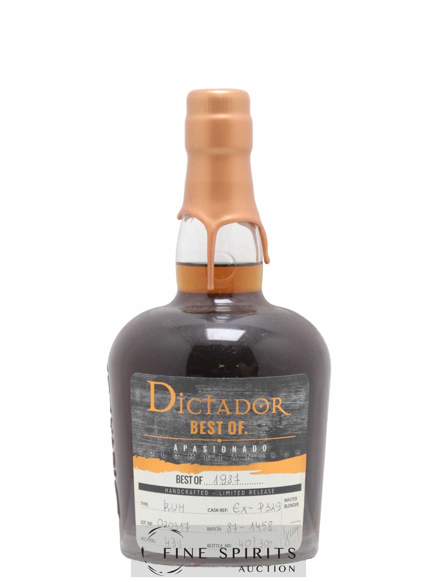 Dictador 1987 Of. Apasionado Cask Ex-P329 - One of 300 Best Of.