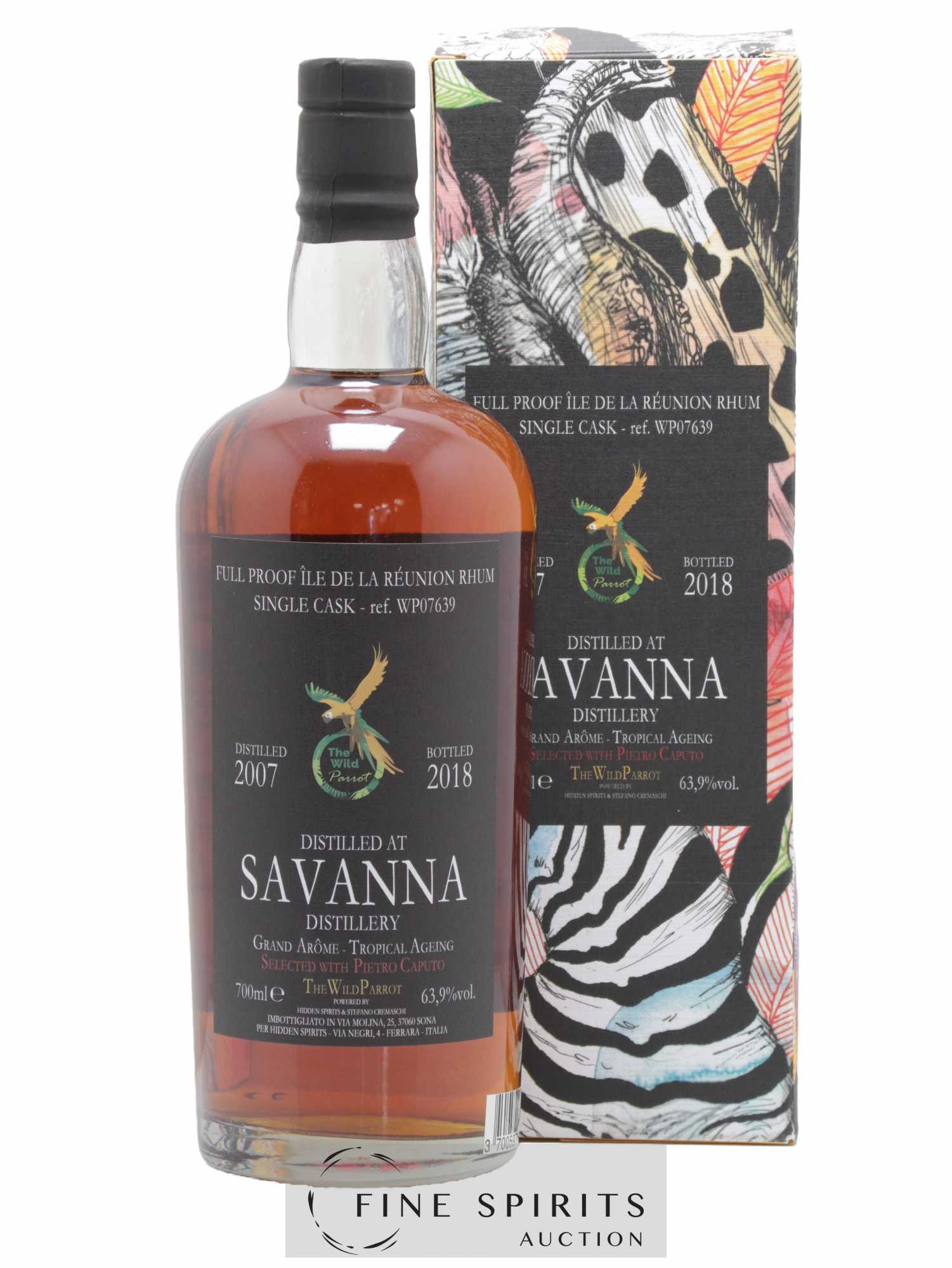 Savanna 2007 Hidden Spirits The Wild Parrot Single Cask n°WP07639 - bottled 2018 Pietro Caputo Full Proof