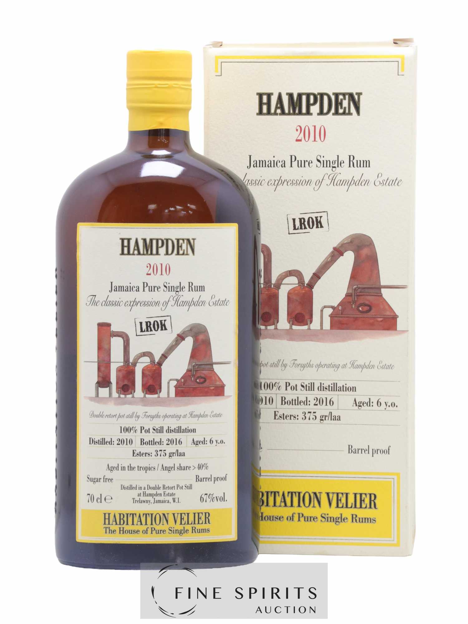 Hampden 6 years 2010 Velier LROK Pot Still Distillation - bottled 2016 Habitation Velier