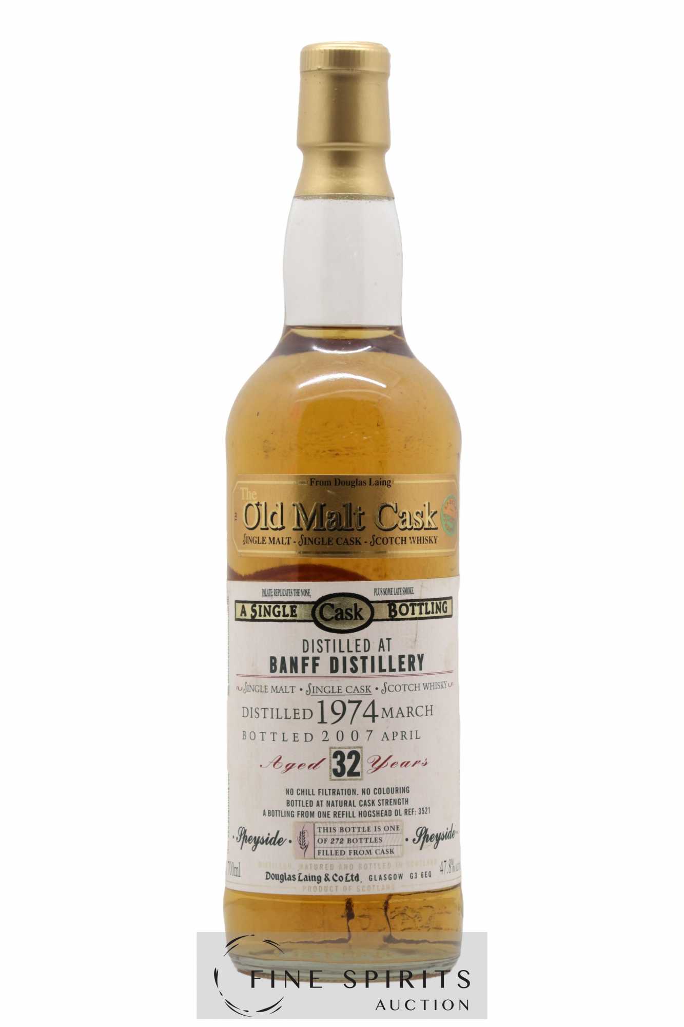 Banff 32 years 1974 Douglas Laing Ref DL 3521 - One of 272 - bottled 2007 The Old malt Cask