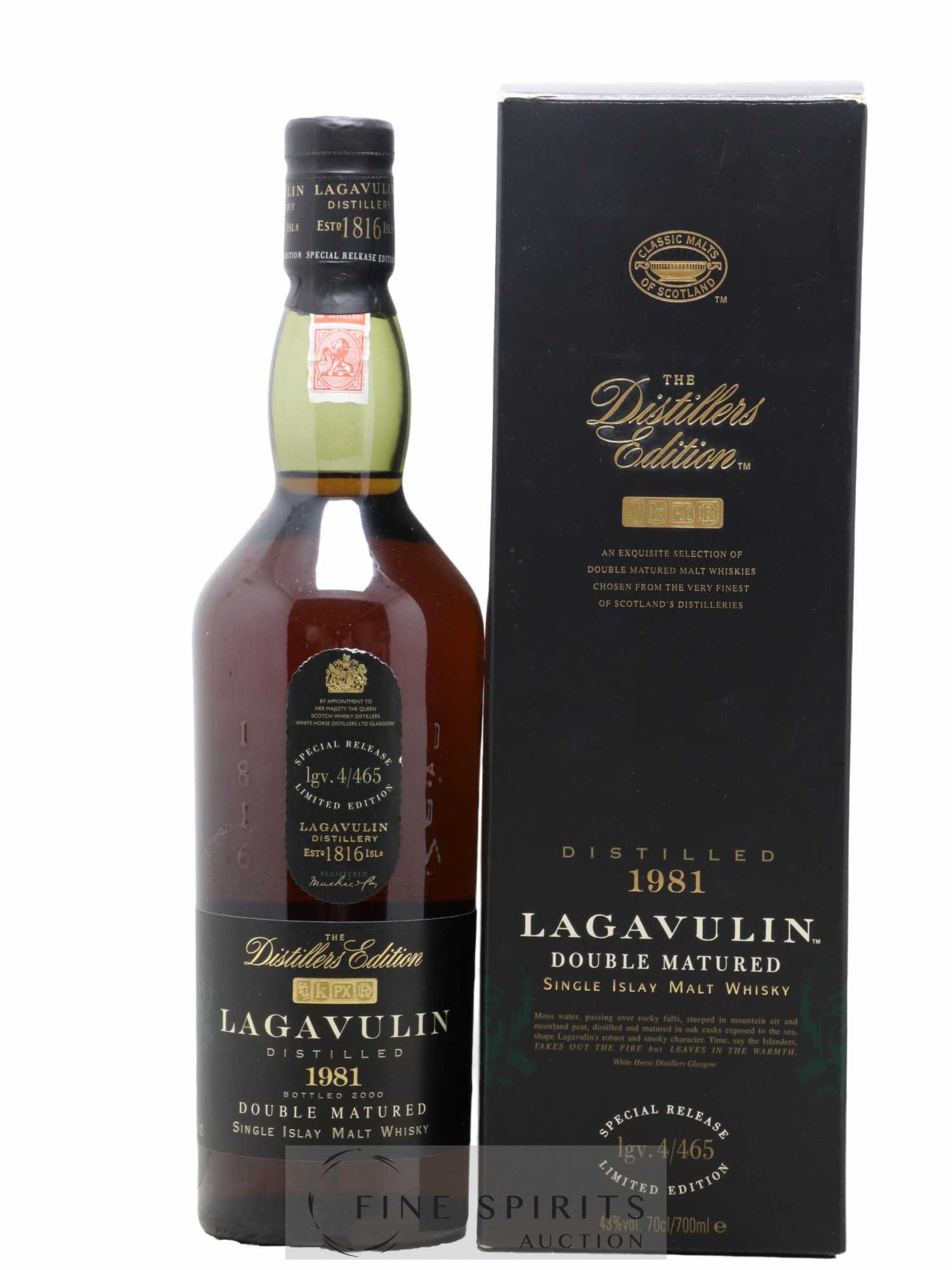 Lagavulin 1981 Of. The Distillers Edition lgv.4-465 - bottled 2000 Special Release - Limited Edition