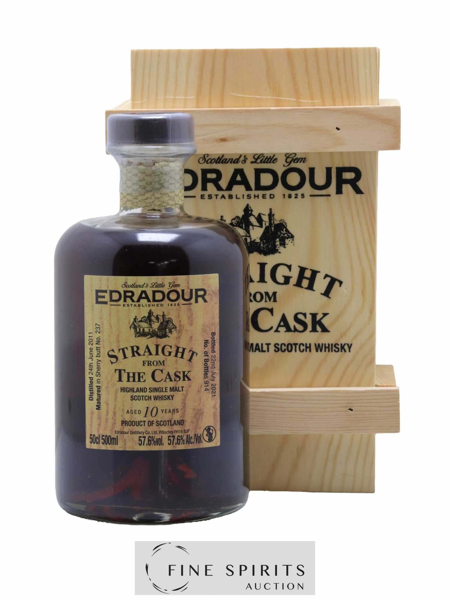 Edradour 10 years 2011 Of. Straight from the Cask Butt n°237 - One of 914 - bottled 2021