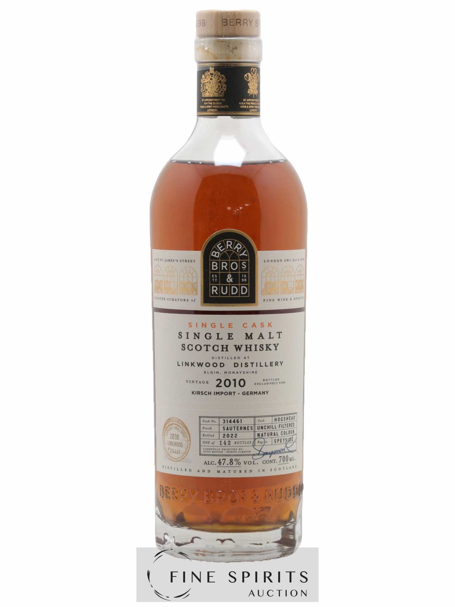 Linkwood 2010 Berry Bros & Rudd Cask n°314461 - One of 142 - bottled 2022 Kirch Import