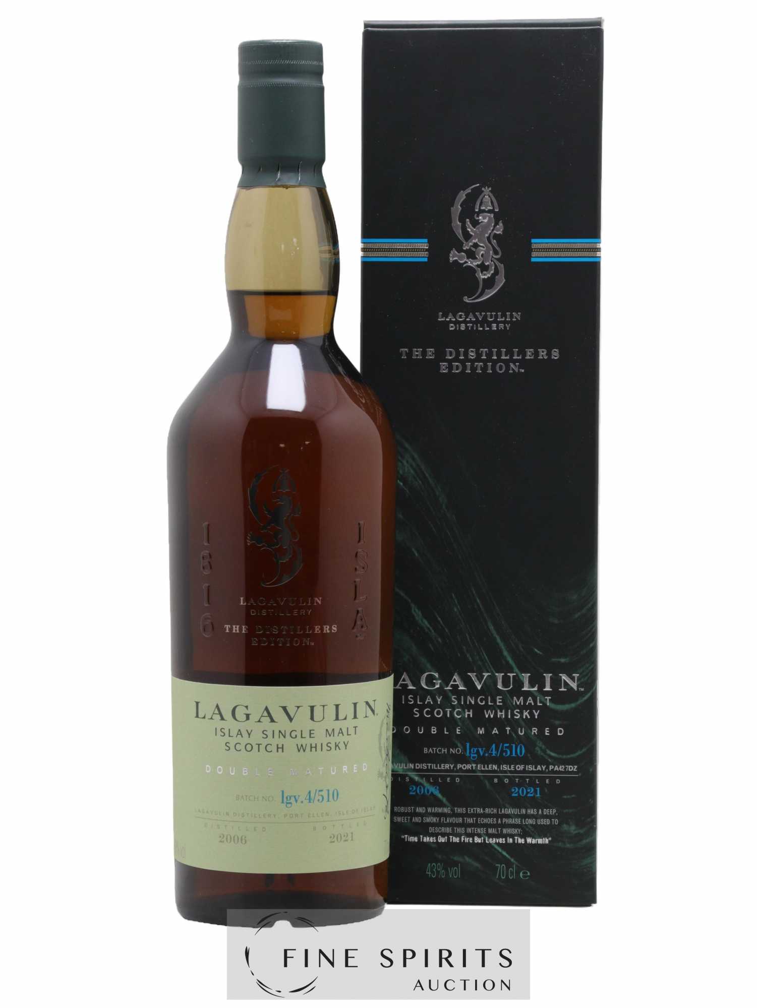 Lagavulin 2006 Of. The Distillers Edition n° lgv.4-5102 - bottled 2021