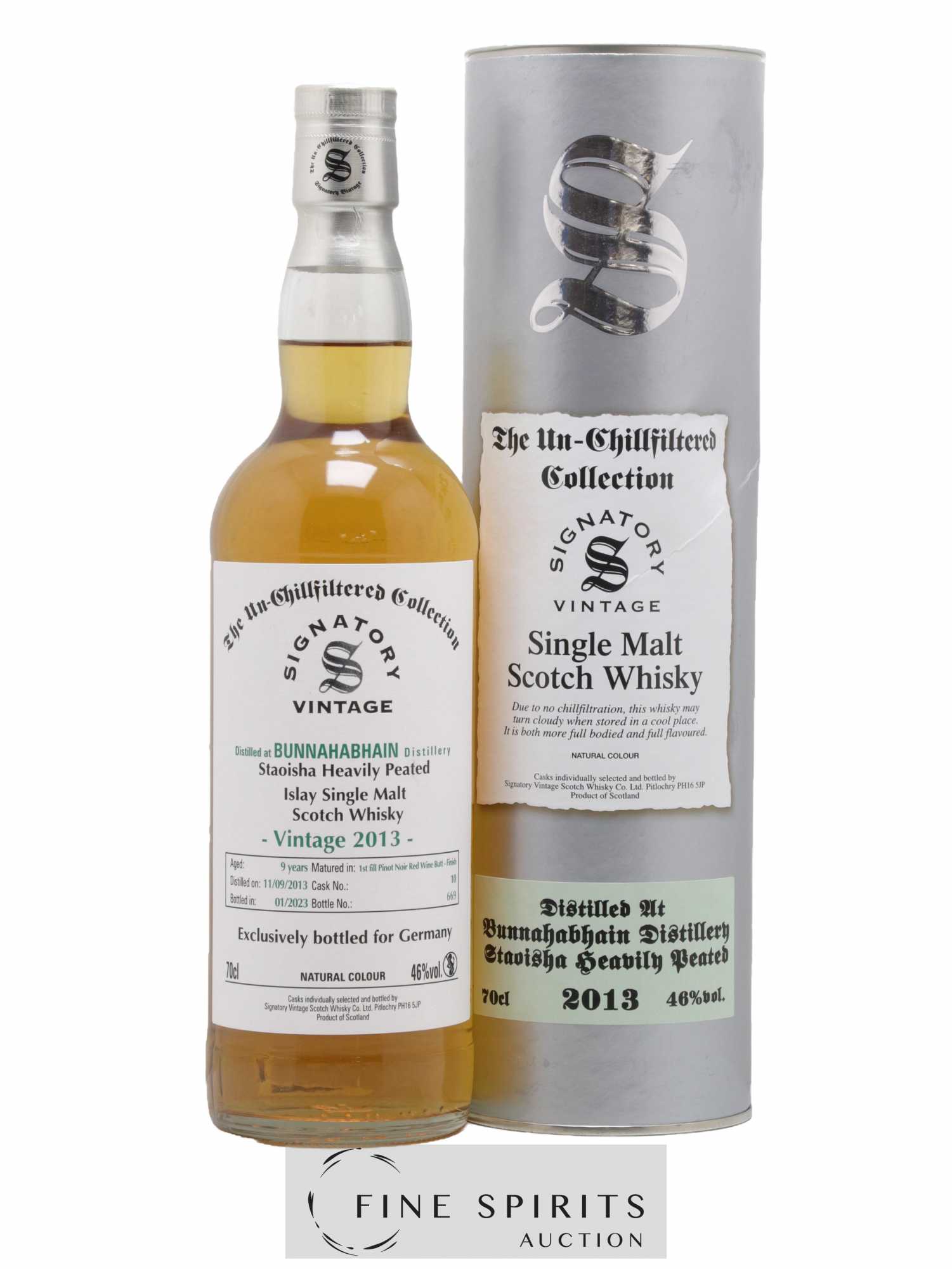 Bunnahabhain 9 years 2013 Signatory Vintage Cask n°10 - bottled 2023 Germany Exclusive The Un-Chillfiltered Collection