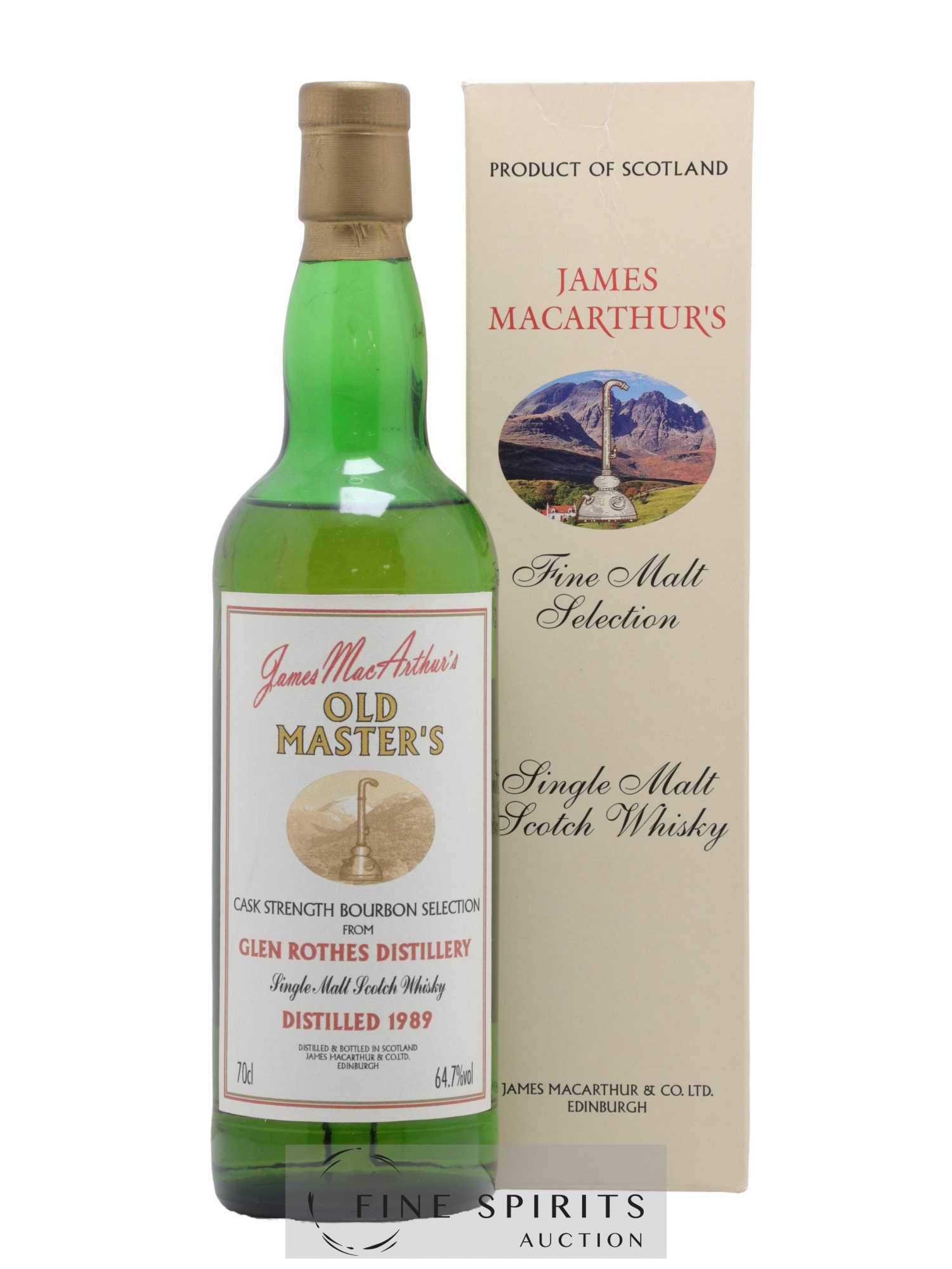 Glenrothes 1989 James MacArthur Old Master's Cask Strength Bourbon Selection