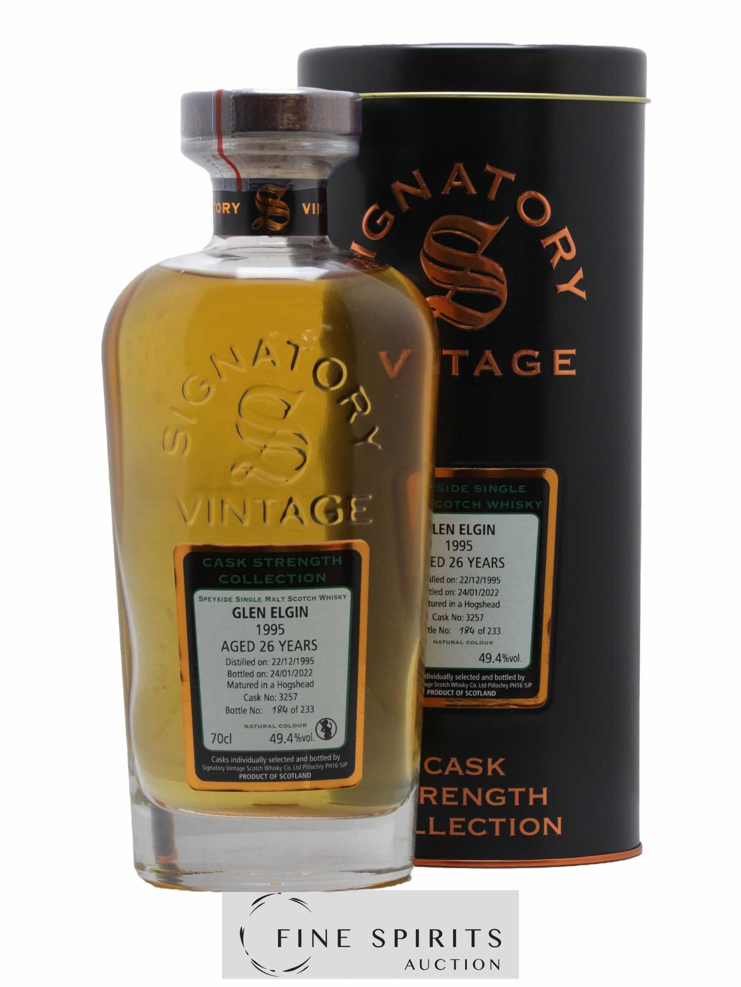 Glen Elgin 26 years 1995 Signatory Vintage Cask n°3257 - One of 233 - bottled 2022 Cask Strength Collection