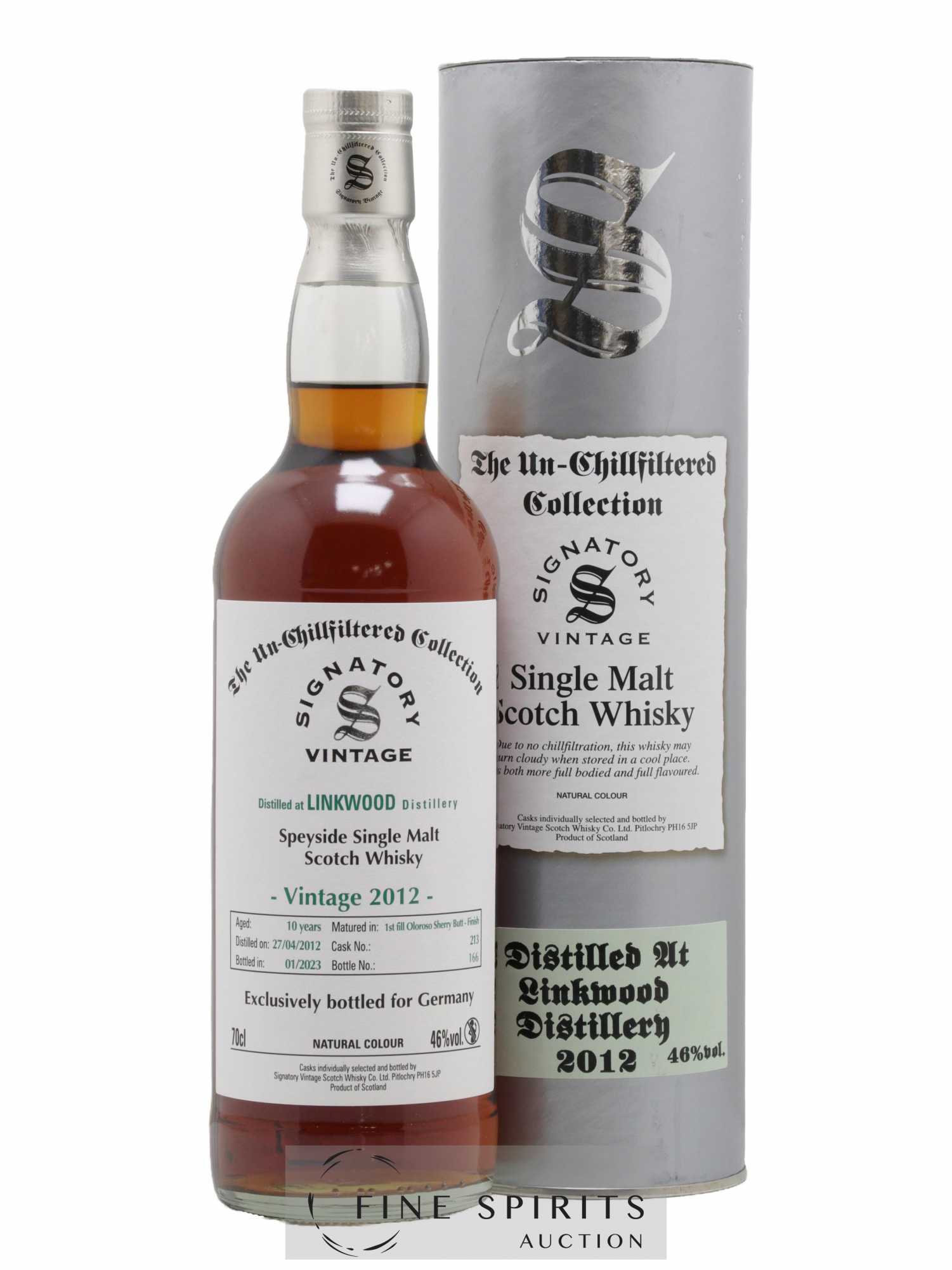 Linkwood 10 years 2012 Signatory Vintage Cask n°213 - bottled 2023 Germany Exclusive The Un-Chillfiltered Collection