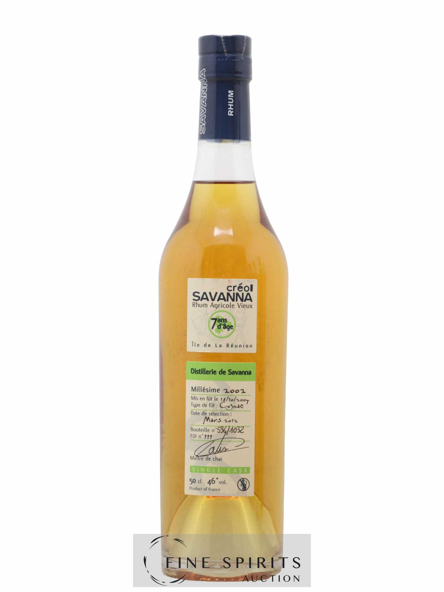 Savanna 7 years 2002 Of. Créol Single Cask n°111 - One of 1032 50cl.