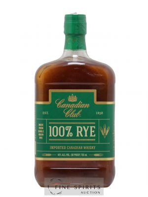 Whisky CANADIAN CLUB 100% Rye 80 Proof  - Lot of 1 Bottle