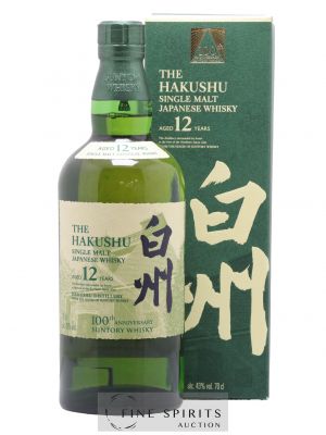 Hakushu 12 years Of. 100th Anniversary Suntory   - Lot of 1 Bottle