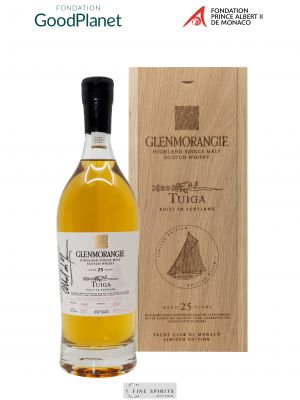 Glenmorangie 1995 Tuiga 25 years signed by S.A.S. le Prince Albert II de Monaco (1 bottle and 1 lunch at Monaco Yacht Club)   - Lot de 1 Bouteille