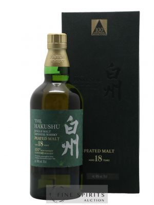 Hakushu 18 years Of. Peated Malt 100th Anniversary Suntory   - Lot of 1 Bottle