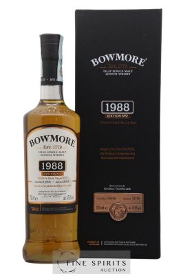 Bowmore 29 years 1988 Of. Edition n°2 bottled 2018 Global Traveller   - Lot of 1 Bottle