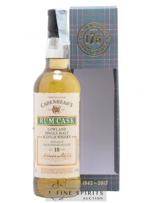 Auchentoshan 18 years 1999 Cadenhead's Rum Cask - Barbados Rum One of 192 - bottled 2017 ---- - Lot de 1 Bouteille