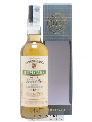 Auchentoshan 18 years 1999 Cadenhead's Rum Cask - Barbados Rum One of 192 - bottled 2017 ---- - Lot de 1 Bouteille