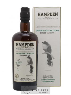 Hampden 8 years 2012 Of. Mark OWH Single Cask n°667 - One of 250 - bottled 2020 Whisky Live Paris 2020 Birds Series   - Lot de 1 Bouteille