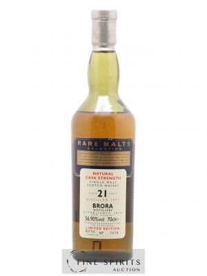 Brora 21 years 1977 Of. Rare Malts Selection Natural Cask Strengh - bottled 1998 Limited Edition ---- - Lot de 1 Bouteille