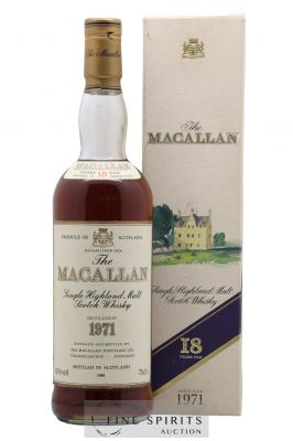 Macallan (The) 18 years 1971 Of. Sherry Wood Matured - bottled 1989 Gouin Import   - Lot of 1 Bottle