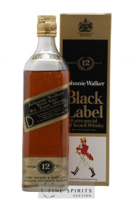 Johnnie Walker 12 years Of. Black Label (75cl.) ---- - Lot de 1 Bottle