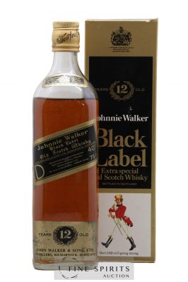 Johnnie Walker 12 years Of. Black Label (75cl.) ---- - Lot de 1 Bottle