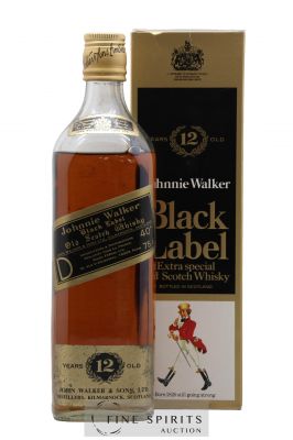 Johnnie Walker 12 years Of. Black Label (75cl.) ---- - Lot de 1 Bottle