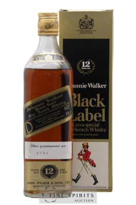 Johnnie Walker 12 years Of. Black Label (75cl.)   - Lot de 1 Bouteille