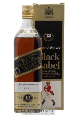 Johnnie Walker 12 years Of. Black Label (75cl.)   - Lot de 1 Bouteille