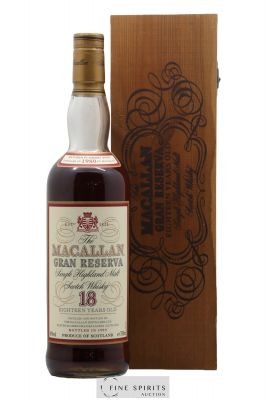 Macallan (The) 18 years 1980 Of. Gran Reserva bottled 1999   - Lot of 1 Bottle