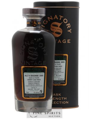 Allt-a-Bhainne 22 years 2000 Signatory Vintage Cask n°12 - One of 447 - bottled 2022 Cask Strength Collection   - Lot de 1 Bouteille