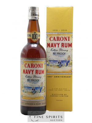 Caroni 18 years Velier Navy Rum 90° Proof - bottled 2018 Celebrating the 100th Anniversary Extra Strong   - Lot of 1 Bottle