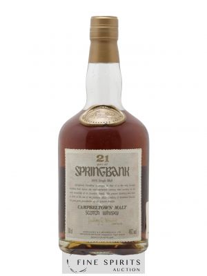 Springbank 21 years Of. Dumpy Gold Wax   - Lot of 1 Bottle