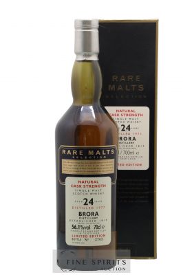 Brora 24 years 1977 Of. Rare Malts Selection Natural Cask Strengh - bottled 2001 Limited Edition ---- - Lot de 1 Bouteille